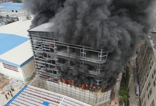 绝味湖南在建厂房着火了吗的相关图片